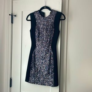 French Connection Lunar Sparkle - Charcoal sleeveless mini dress NEVER WORN